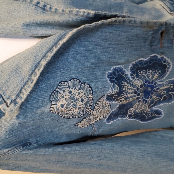 Department of Peace Denim Blazer SZ LG - Picture 2 of 8